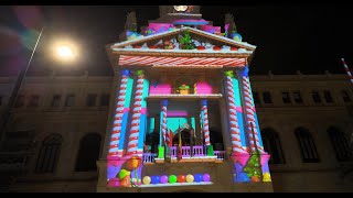 Video Mapping on the Malaga City Hall ✨ Light Show | Spain