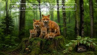 99. Trīs Lapsiņas. RUDĀ LAPSA / Vulpes vulpes/. ZIEMEĻU BALTKRŪTAINAIS EZIS /Erinaceus roumanicus/.