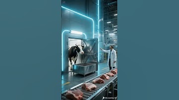 Ultra Realistic Industrial Cow Meat Process 😳 | AI Generated Factory Video #shorts