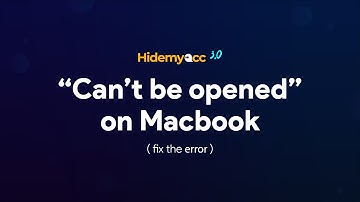 Hidemyacc 3.0 | Fixing the Macbook Error: Unable to Open - Step-by-Step Guide