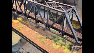 Layout Update. Detailing the Staging Liftout. Dirt and Static Grass. Weathering the Bridge