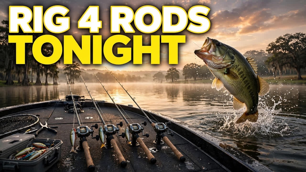 Texas Bass Fishing: Rig 4 Rods for Full Moon Week