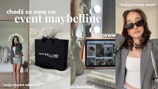 chodź ze mną na event maybeline!! srebrny outfit, unboxing kosmetyków & warszawa *mój pierwszy raz*