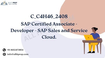 Sample Questions for C_C4H46_2408 SAP Sales and Service Cloud