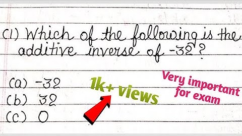 Class 7 Maths | Chapter 1 Integers | MCQ, quiz | multiple choice questions | very important for exam