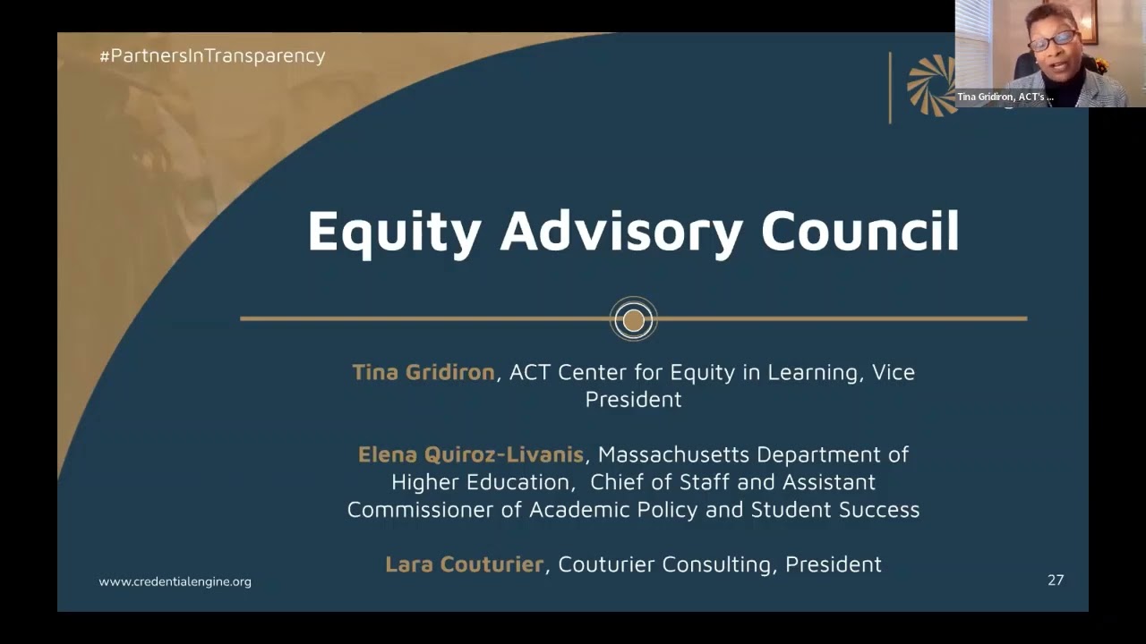 Credential Engine's 5th Anniversary: Credential Engine's Equity Advisory Council Session