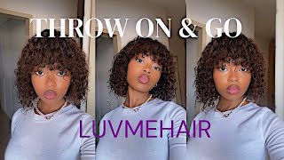 THROW ON & GO GLUELESS FRINGE WIG ft LUVME HAIR