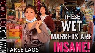 Southern Laos - Pakse Wet Markets are insane! | Now in Lao