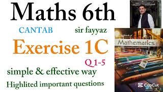 Maths class 6th | CANTAB |exercise 1c | ex 1c | Q 1-5 | unit 1 | grade 6 | Factors and Multiples