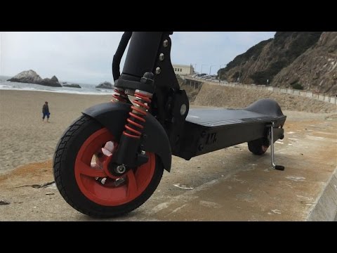 EcoReco M5 scooter uphill ride in San Francisco