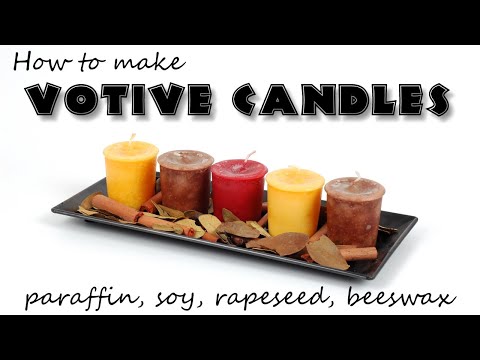 How to make VOTIVE CANDLES with soy wax, paraffin, rapeseed wax or beeswax |
