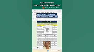 How to Delete Blank Rows✅ from Data in Excel 🤯👨‍💻💥| BLANK ROWS DELETE | #shorts #excel #shortvideo