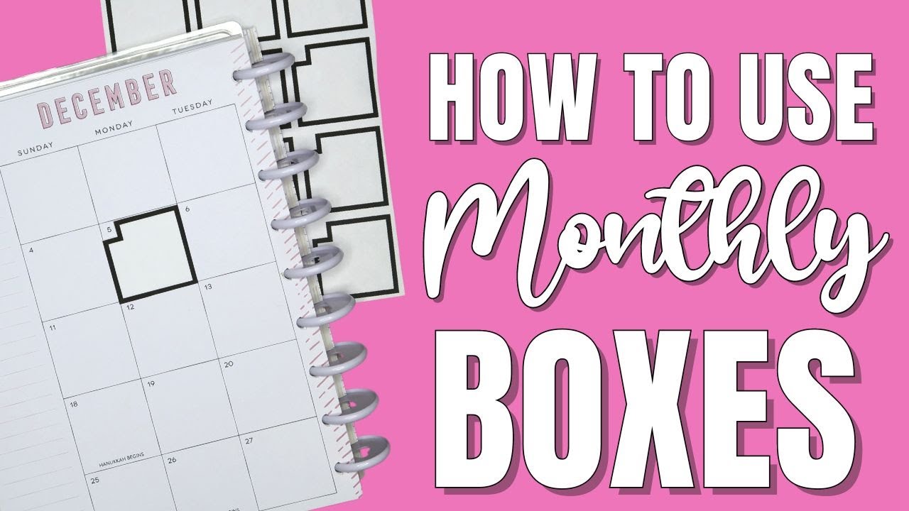 How to Use Monthly Box Stickers - Planner Tips, Tricks & Tutorials for ...