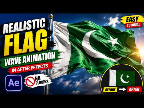 Realistic Flag Wave Animation in After Effects | No Plugins | Easy Tutorial