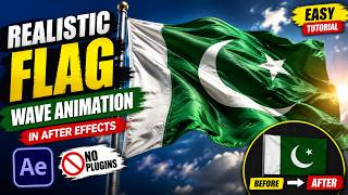 Realistic Flag Wave Animation in After Effects | No Plugins | Easy Tutorial screenshot 1