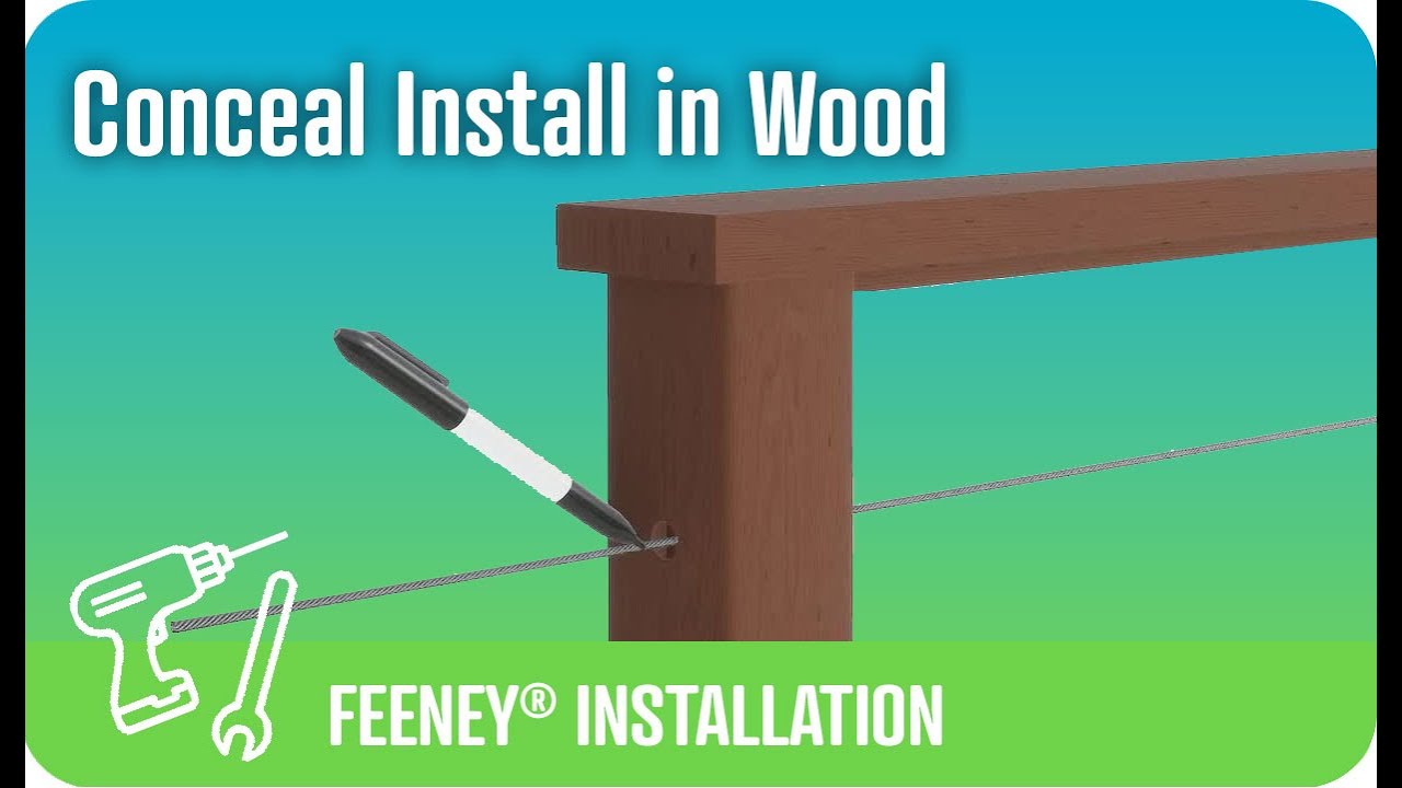 CableRail Conceal Installation in Level Wood Railing - YouTube