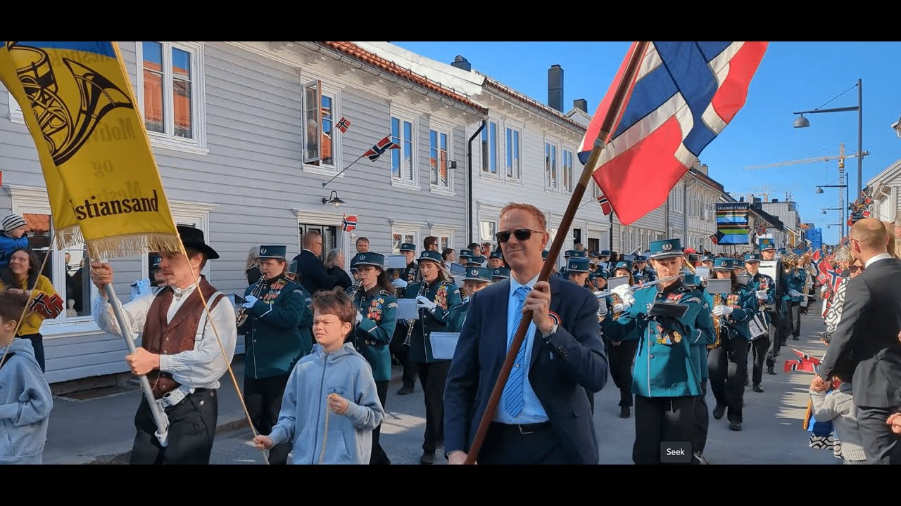 17 mai 2023 skoletoget i Kristiansand Norway || 17 May school parade in Kristiansand Norway
