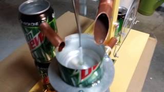 Stirling engine with water pump and lights