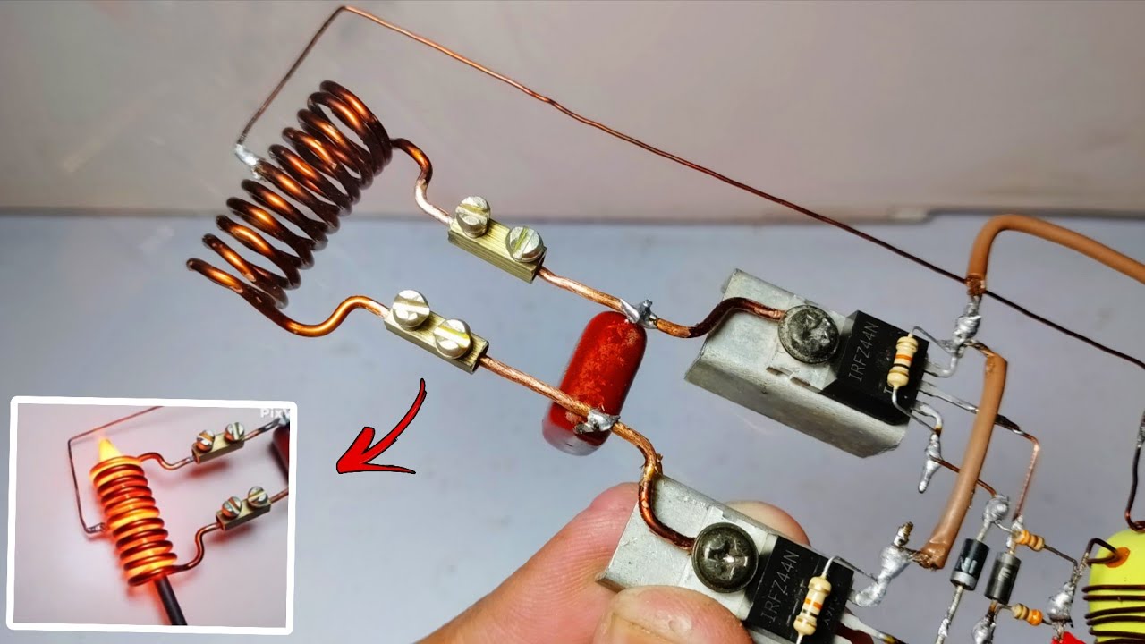 How to Make Simple INDUCTION HEATER at Home / 12v induction Heater ...