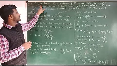 LINEAR EQUATION IN TWO VARIABLES || LECTURE-24 ||  WORD PROBLEM 5 , UPSTREAM -DOWNSTREAM