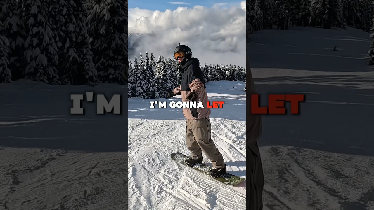 Make your snowboard run straight by doing it big and gradual @o@outdoormasterUScle@clewsnowboarding