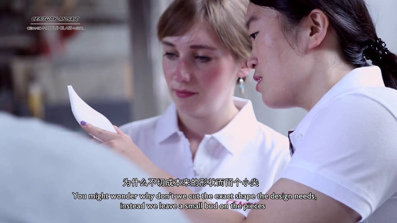 A tour to Water Jet Tile Factory of Century Mosaic.