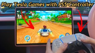 Connect PS5 Controller and Play all Games in Tesla Arcade
