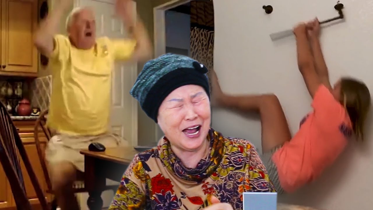 Korean grandma reacts to America's Funniest Home Videos *Try not to laugh*