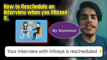 How to Reschedule an Interview when you Missed it ( My Experience ) | Follow these Steps!