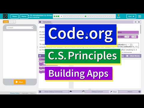 Introduction to Arrays Lesson 13.4 Tutorial with Answers Code.org CS Principles