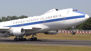 [4K] United States Air Force Boeing E-4 I Landing & Takeoff I RIAT 2022