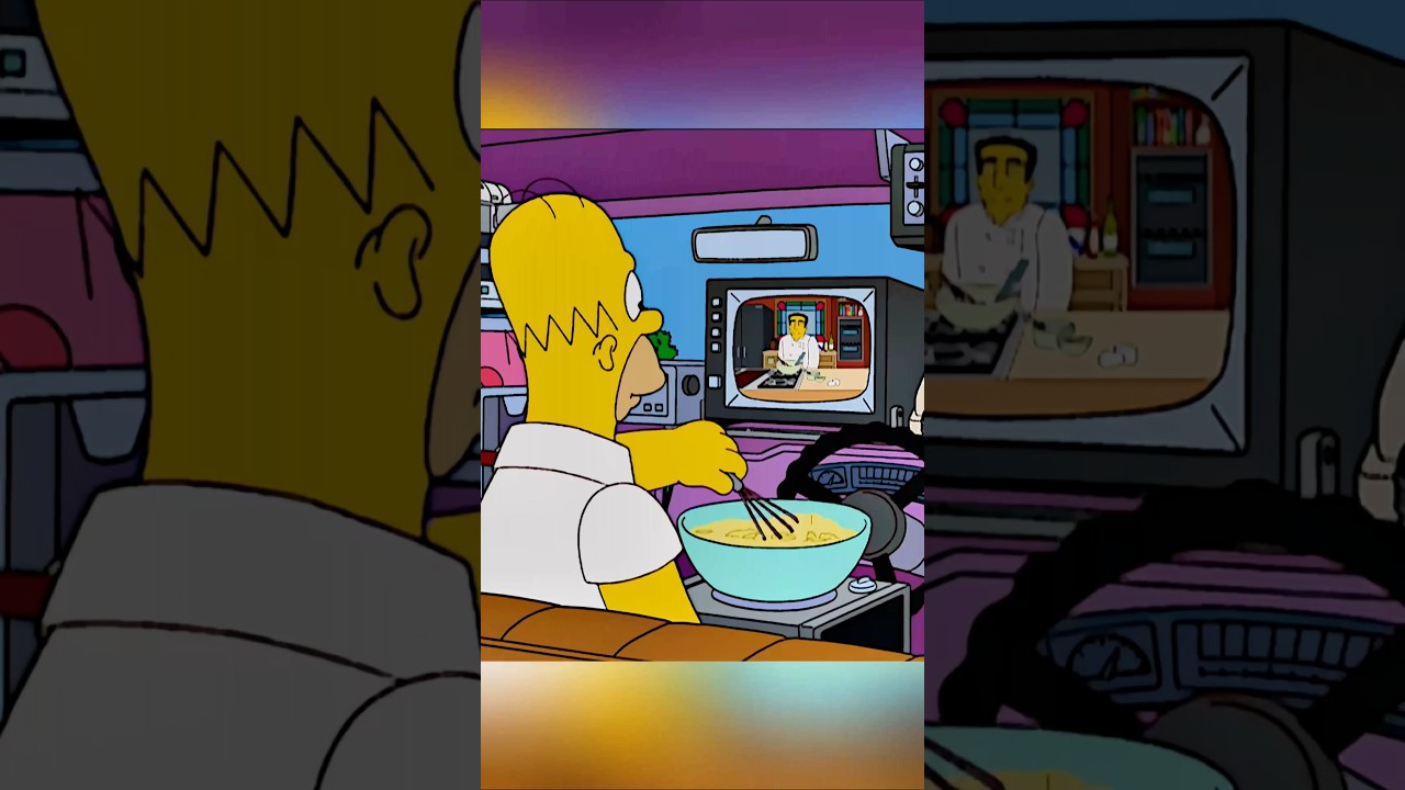 Homer  tries to cook #simpsons