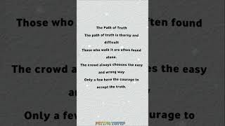 Truth Is Lonely, But Powerful #shorts #quotes #lifelesson