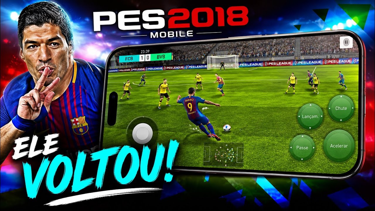 PES 2018 Mobile: As Novidades Não Param Gameplay! 