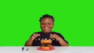 Kid laugh at hamburger meme (green screen)(by: @vw.mp4)