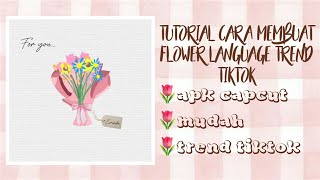 TUTORIAL CARA MEMBUAT FLOWER LANGUAGE ABJAD TREND TIKTOK 🌷✨