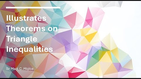 Illustrate Theorem on Triangle Inequality