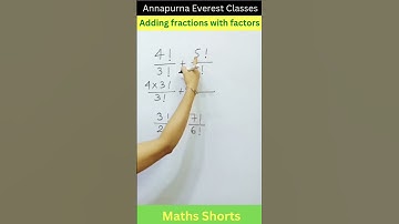 Adding fractions with factorials #mathshorts #shorts #shortsvideo #viral #viralvideo #trending #yt