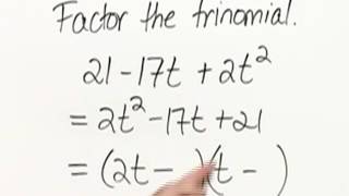 Rockswold/Krieger Beginning and Intermediate Algebra Chapter Test Prep: Ch. 6 Ex. 8