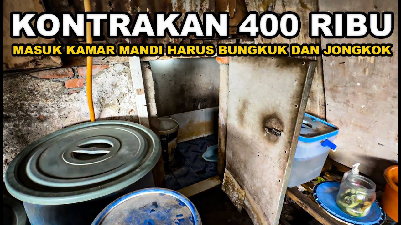 KONTRAKAN KUMUH DI PEMUKIMAN TELUK GONG HARGA 400 RIBU BEGINI FASILITASNYA