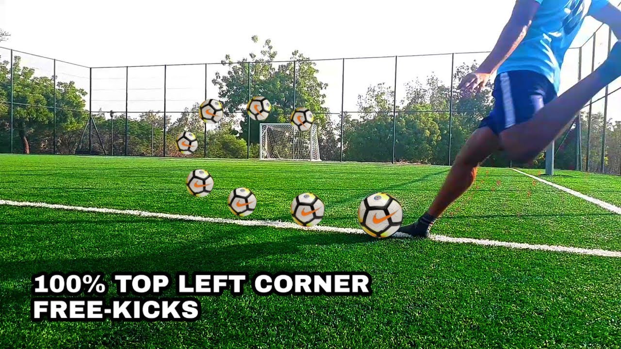 TOP LEFT CORNER FREEKICK PRACTICE!!!! YouTube
