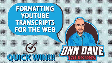 Formatting YouTube Video Transcripts for the Web