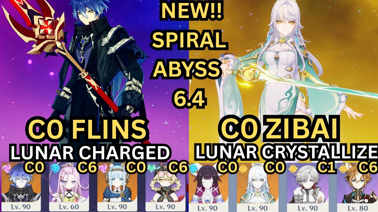 🔥THE SHILL IS REAL!! | C0 FLINS & C0 ZIBAI | NEW Spiral Abyss 6.4 | Genshin Impact