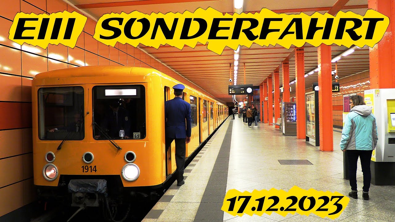 U-Bahn Berlin - Typ EIII Sonderfahrt auf der U5 (17.12.2023) [4K] - E3 1914/1916 im Dezember