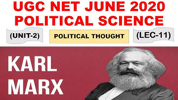 Karl Marx Lec 11 unit 2 Political Science ugc net june 2020