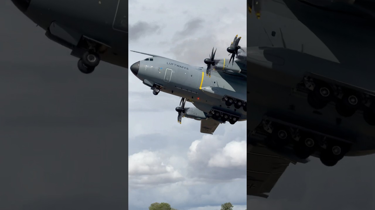 German 🇩🇪 Luftwaffe A-400 Demo takeoff at the 2025 Royal International Air Tattoo Day 3 Sunday!