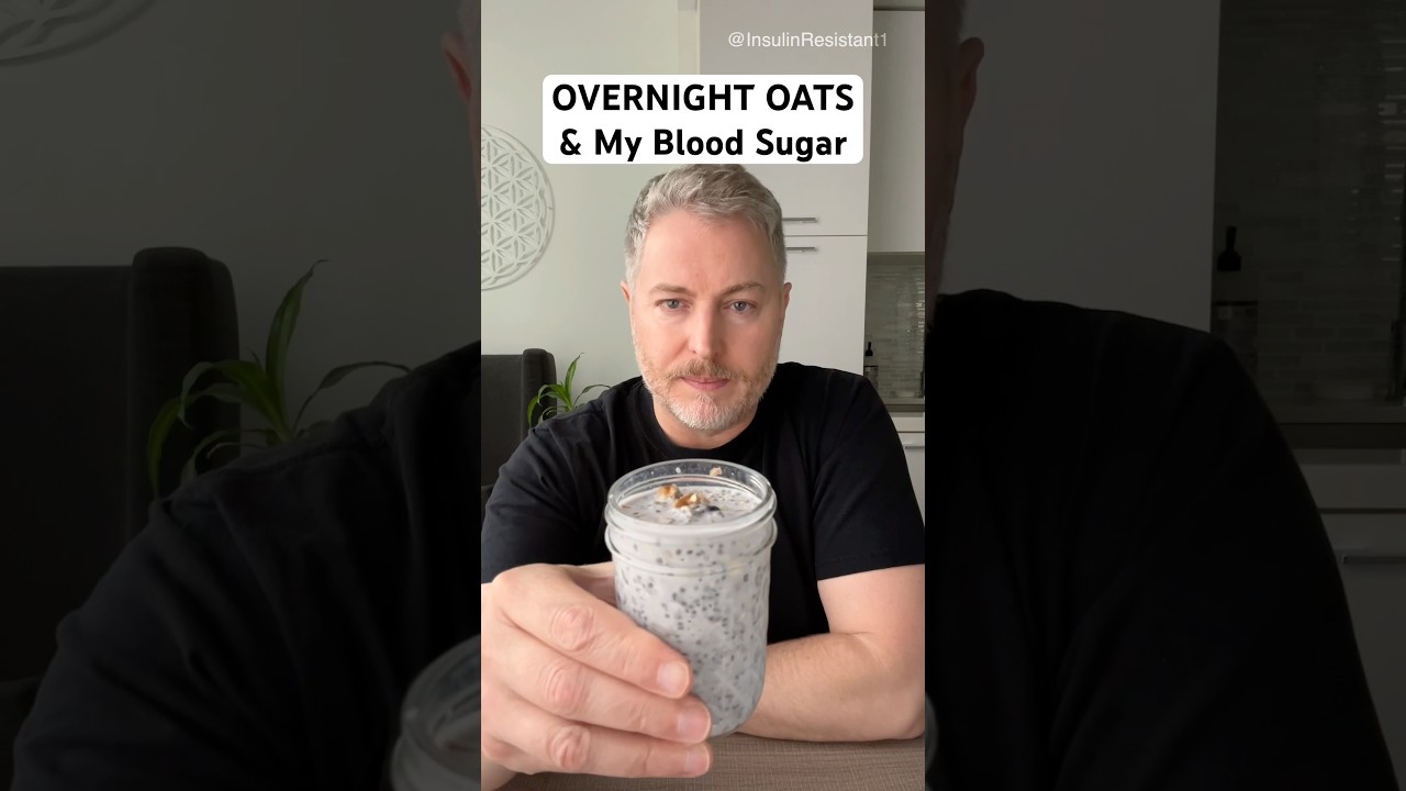 High protein & fiber overnight oats. How does it affect my glucose levels? #glucose #bloodsugar