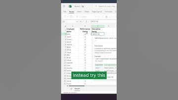 Excel Hack How to Use the SWITCH Function in Excel for Performance Ratings #shorts #excel