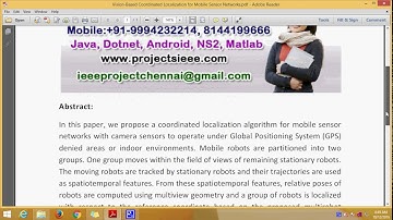 Vision Based Coordinated Localization for Mobile Sensor Networks