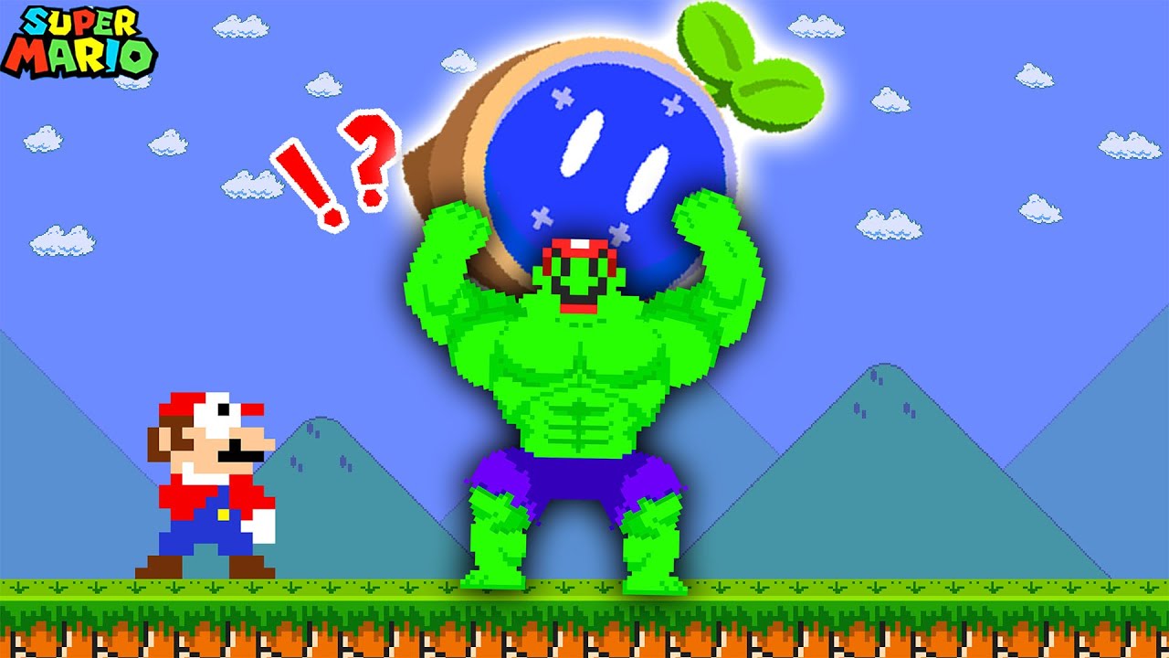Mario turns to Muscle HULK with Every Seed Powerups | Good Mario